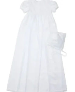 Kissy Kissy Annalise Christening Gown & Hat Set> Hats|Smocking + Hand Embroidery