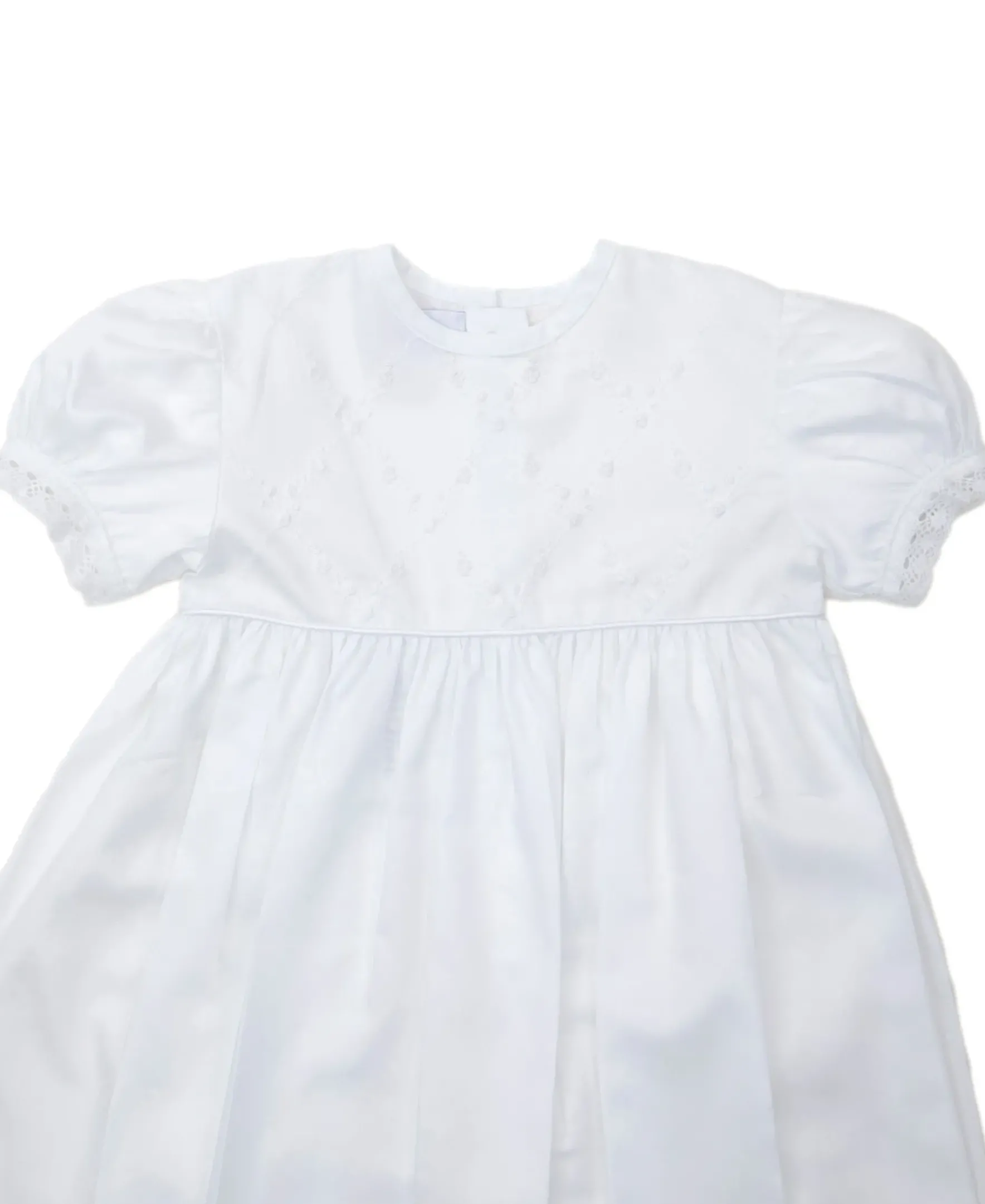 Kissy Kissy Annalise Christening Gown & Hat Set> Hats|Smocking + Hand Embroidery