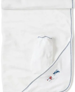 Kissy Kissy Aviators Hooded Towel & Mitt Set> Hooded Bath Towels|Classic Collections