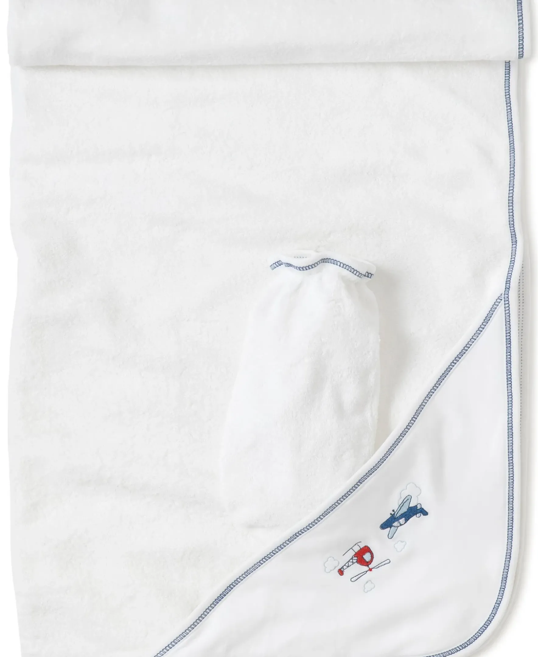 Kissy Kissy Aviators Hooded Towel & Mitt Set> Hooded Bath Towels|Classic Collections