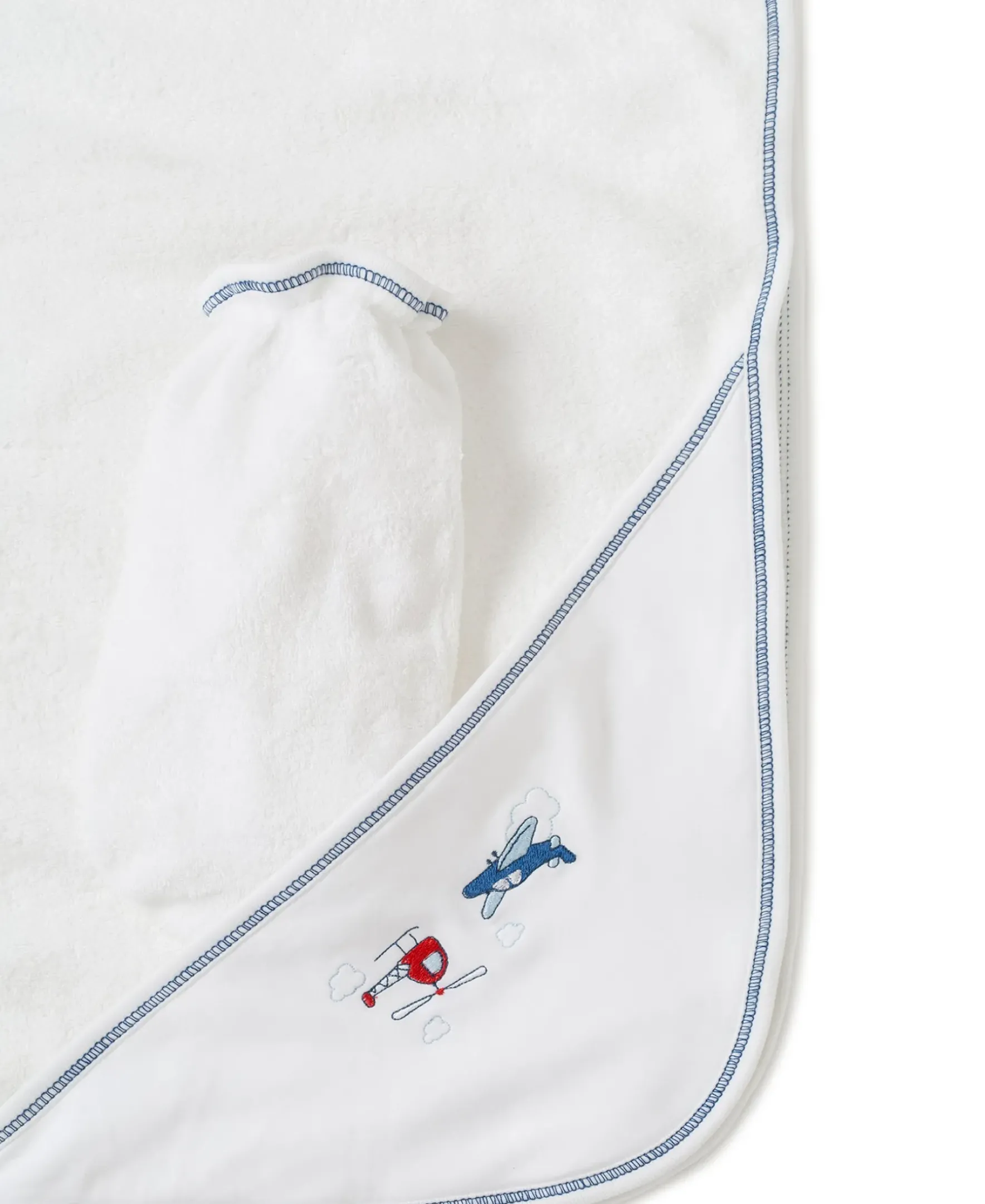 Kissy Kissy Aviators Hooded Towel & Mitt Set> Hooded Bath Towels|Classic Collections