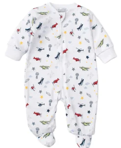 Kissy Kissy Aviators Print Footie w/ Zip> Footies|Classic Collections