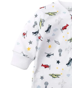 Kissy Kissy Aviators Print Footie w/ Zip><noscript><img width=