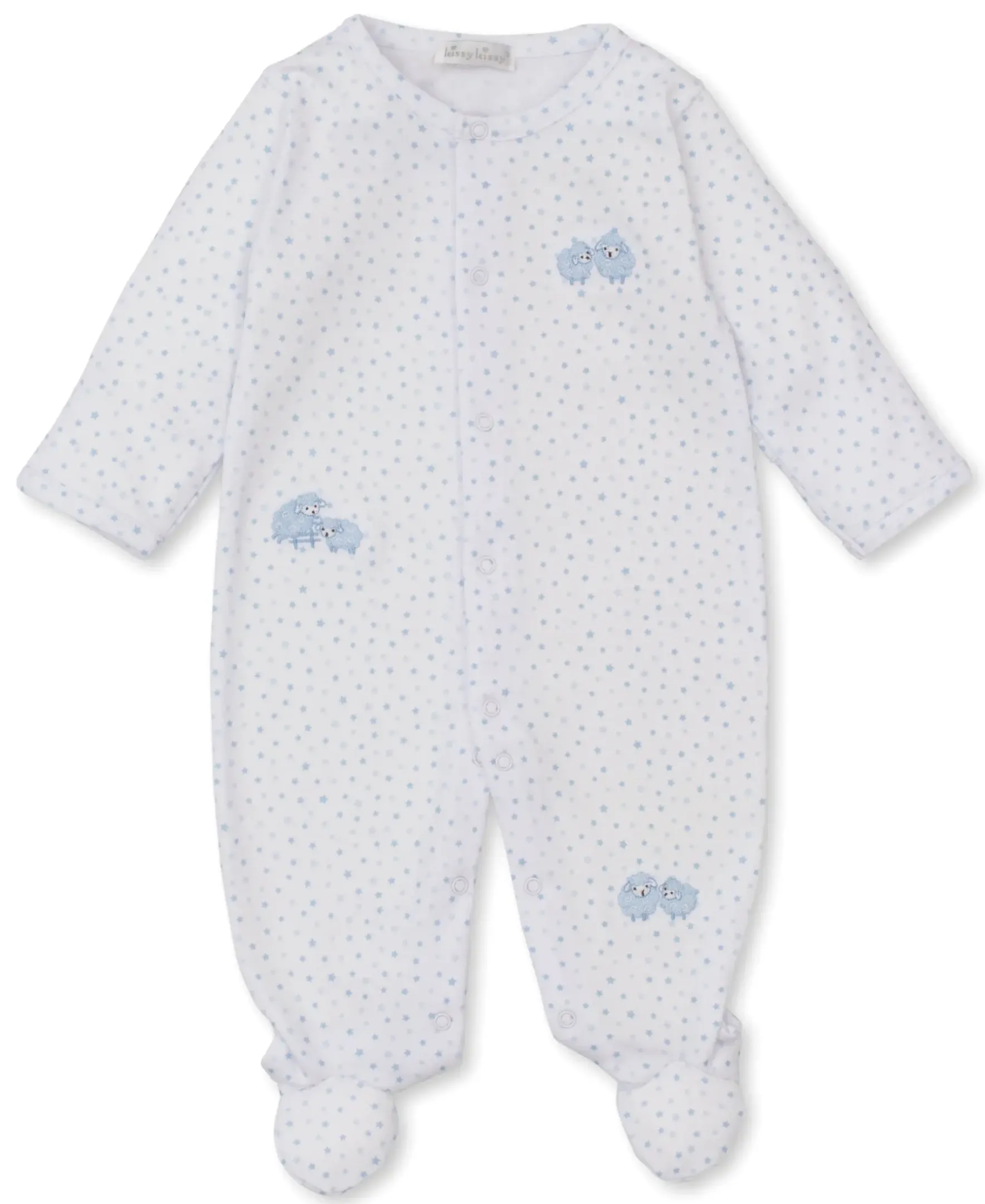 Kissy Kissy Baa Baa Baby Sheep Blue Star Footie> Footies