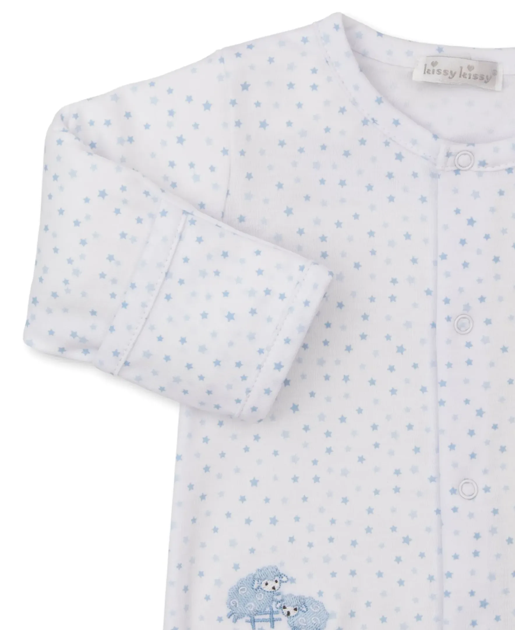 Kissy Kissy Baa Baa Baby Sheep Blue Star Footie> Footies