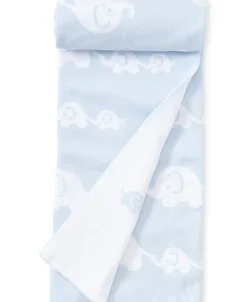Kissy Kissy Blue Elephant Knit Novelty Blanket><noscript><img width=