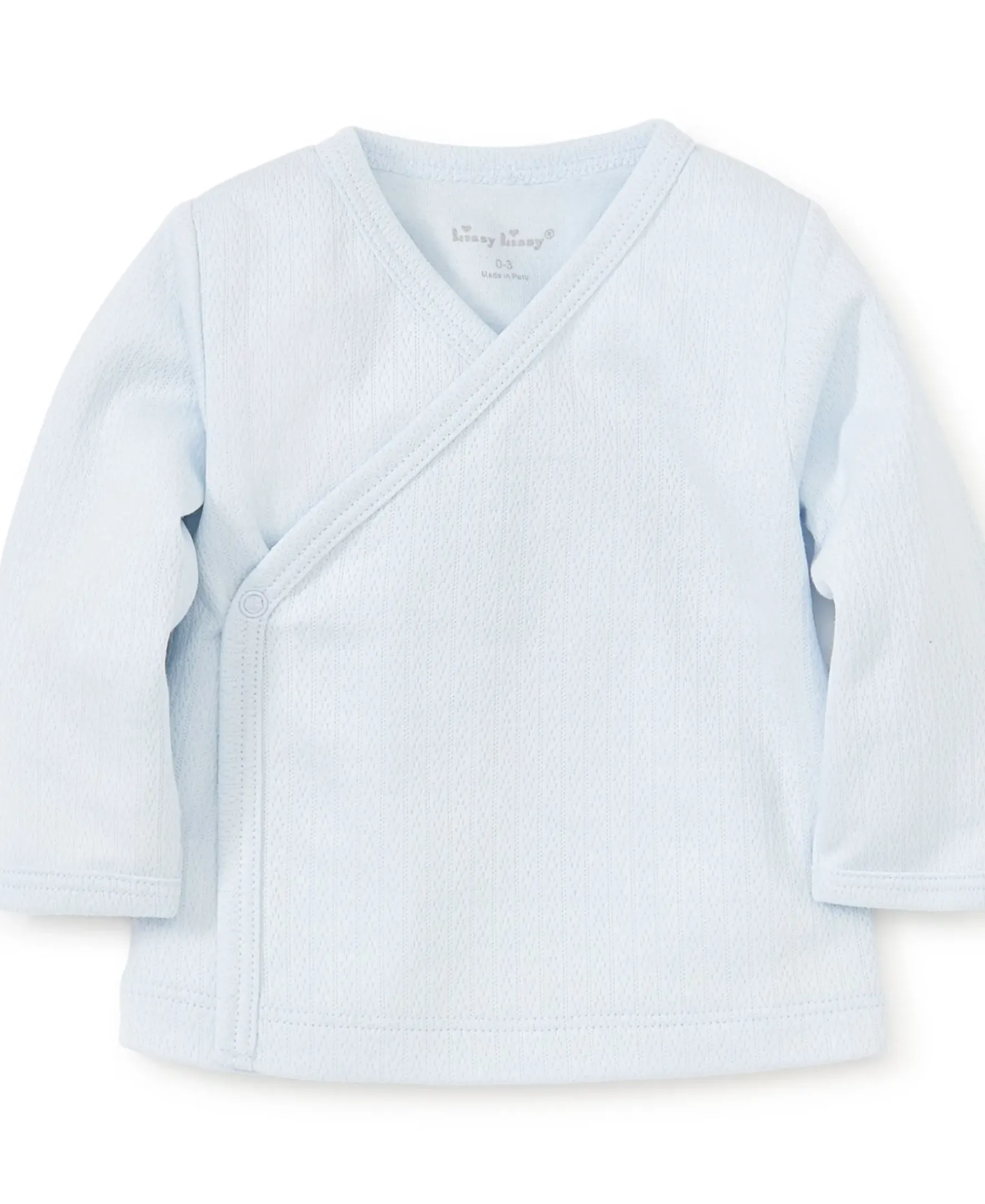 Kissy Kissy Blue Pointelle Long Sleeve Cross Tee> Classic Collections