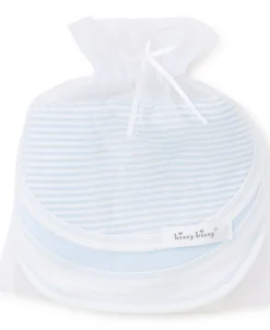 Kissy Kissy Blue Stripe 3 Pack Bib Set w/ Tulle Bag> Bibs|Multipacks + Sets