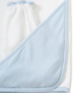 Kissy Kissy Blue/White New Kissy Dots Hooded Towel & Mitt Set><noscript><img width=
