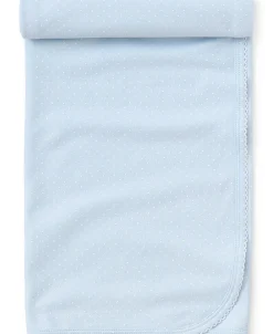 Kissy Kissy Blue/White New Kissy Dots Print Blanket> Blankets|White Basics