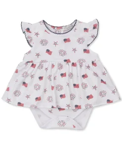 Kissy Kissy Bold Stripes & Bright Stars Bodysuit Dress> Dresses + Bubbles|Bodysuits