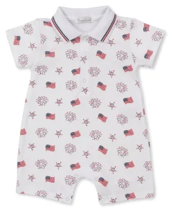 Kissy Kissy Bold Stripes & Bright Stars Short Playsuit> Playsuits|Rompers