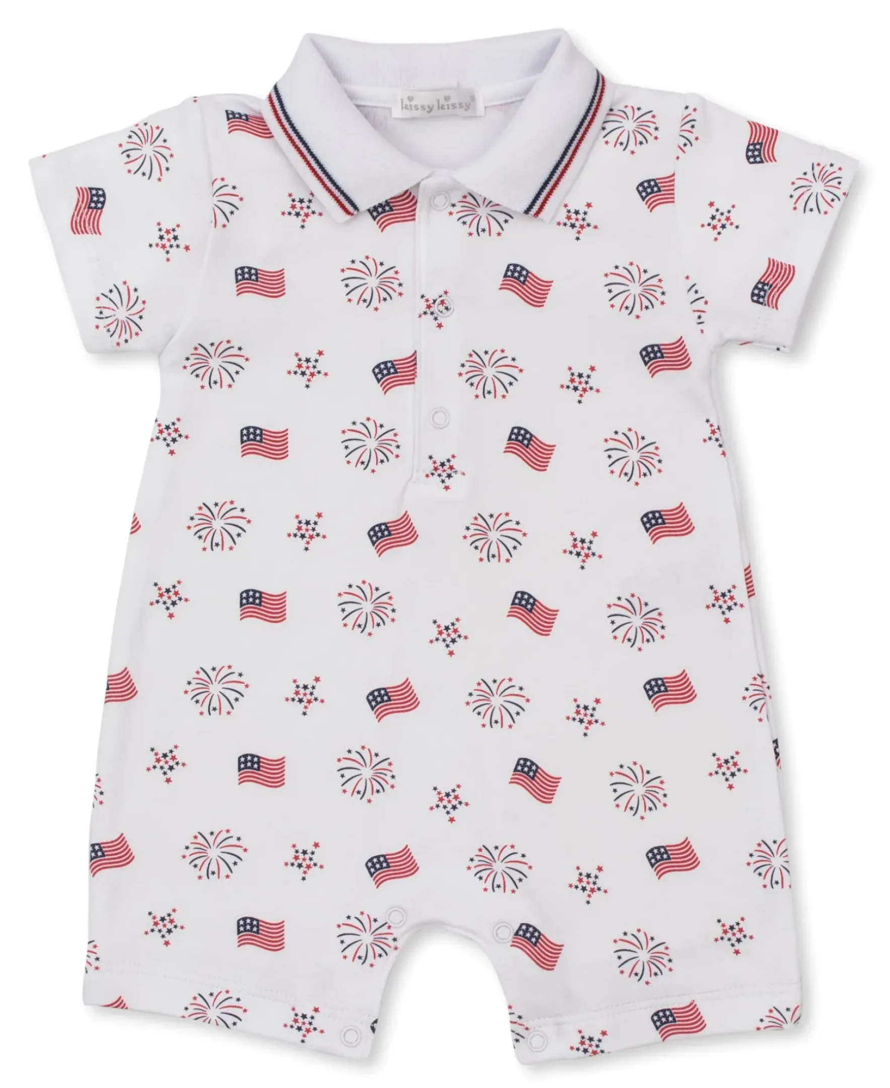 Kissy Kissy Bold Stripes & Bright Stars Short Playsuit> Playsuits|Rompers