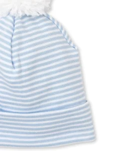 Kissy Kissy Classic Rib Blue Stripe Hat> Hats|Classic Collections