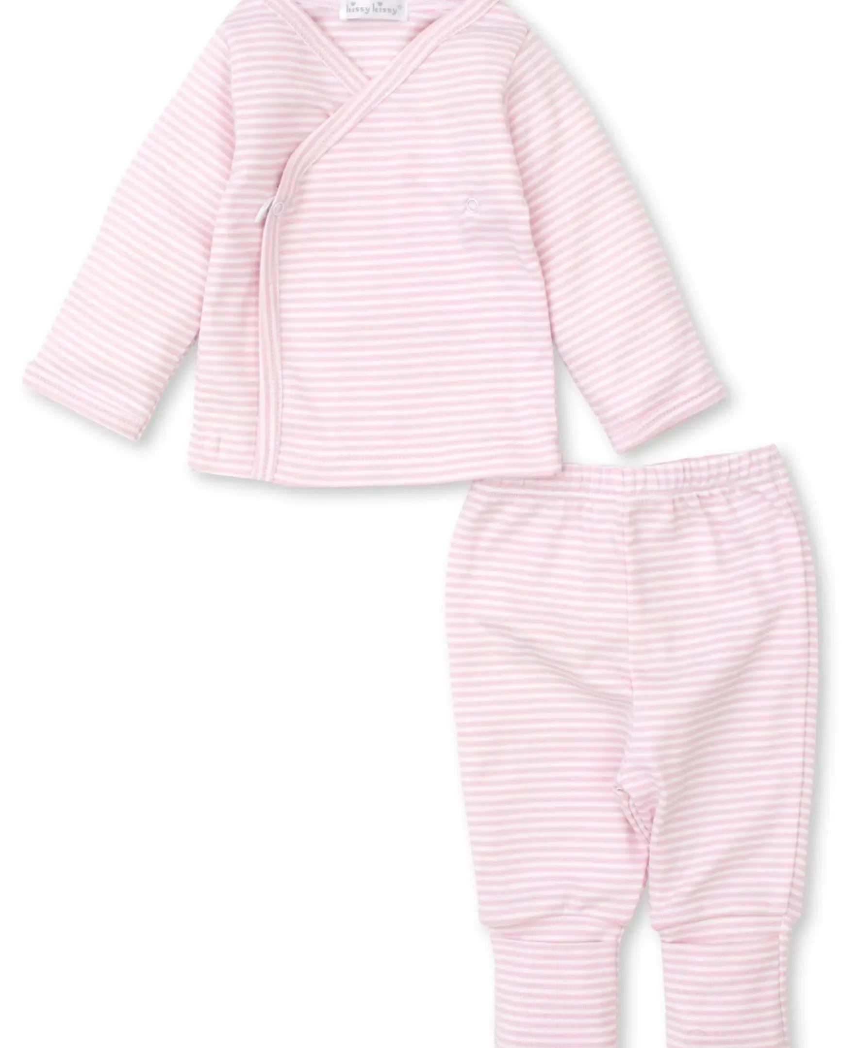 Kissy Kissy Classic Rib Stripe Footed Pant Set> Classic Collections