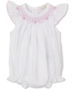 Kissy Kissy CLB Summer Bishop 25 Hand Smocked Woven Bubble> Rompers|Dresses + Bubbles