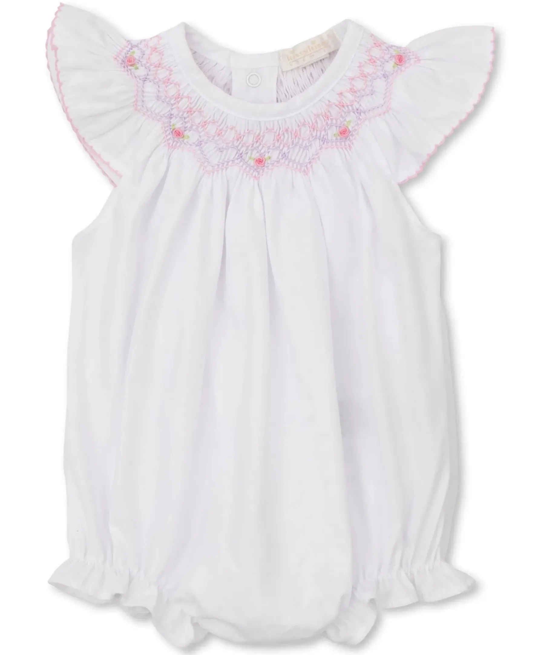 Kissy Kissy CLB Summer Bishop 25 Hand Smocked Woven Bubble> Rompers|Dresses + Bubbles