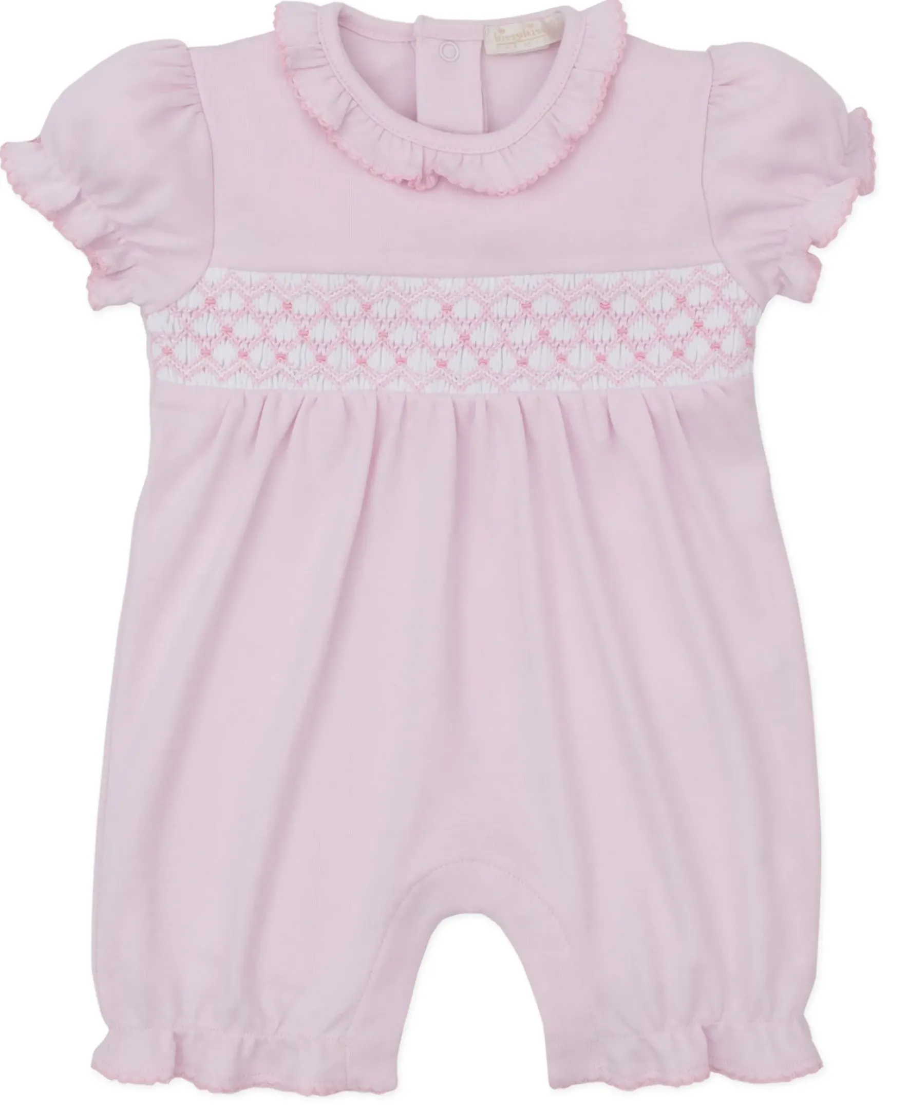 Kissy Kissy CLB Summer 25 Hand Smocked Playsuit> Playsuits|Smocking + Hand Embroidery