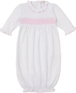 Kissy Kissy CLB Summer 25 Hand Smocked Sack> Smocking + Hand Embroidery|White Basics