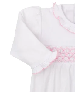 Kissy Kissy CLB Summer 25 Hand Smocked Sack> Smocking + Hand Embroidery|White Basics
