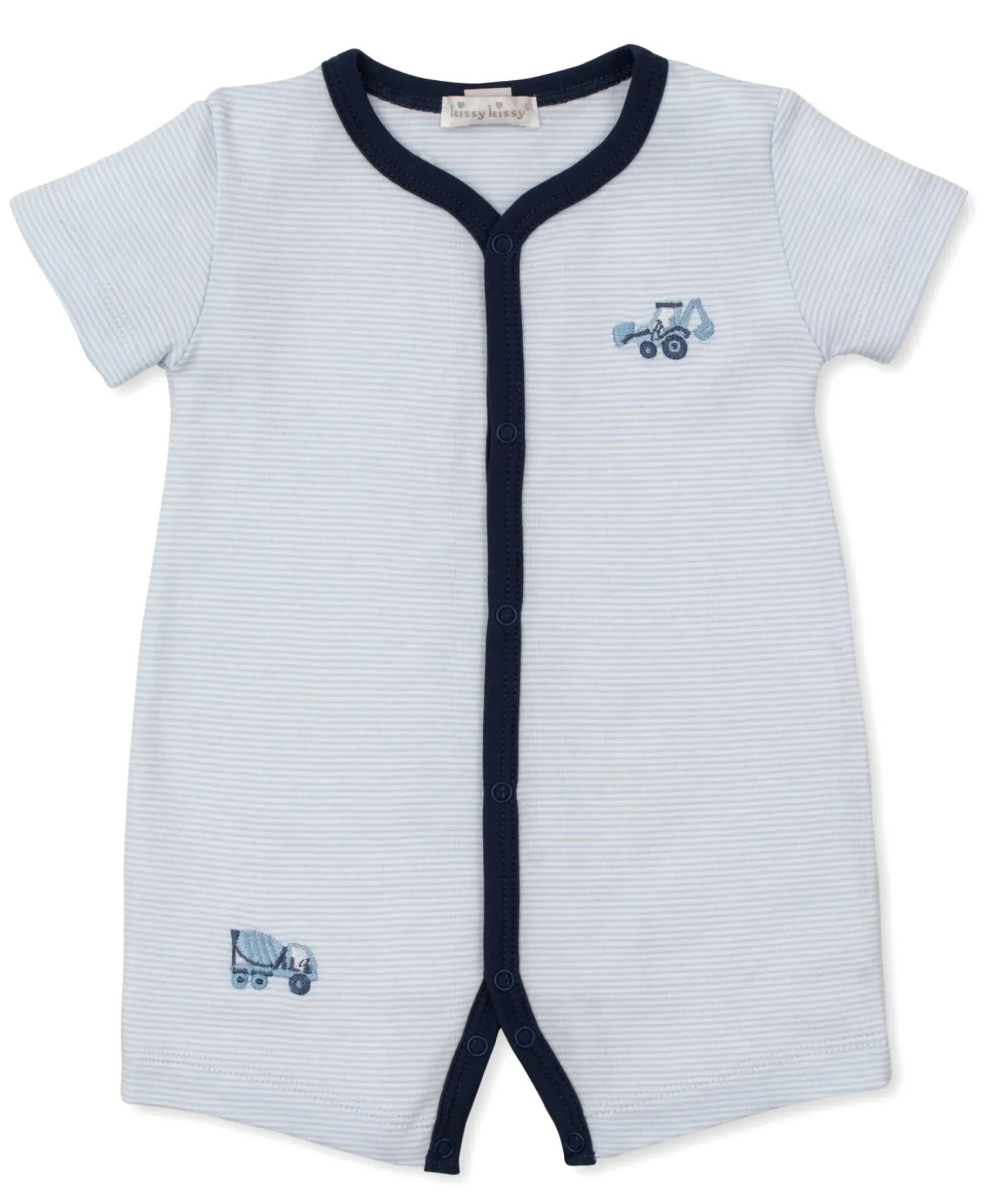 Kissy Kissy Construction Trucks Short Stripe Playsuit> Playsuits
