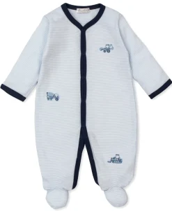 Kissy Kissy Construction Trucks Stripe Footie> Footies