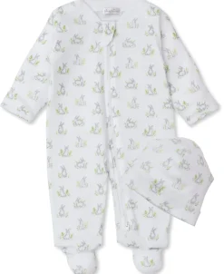 Kissy Kissy Cottontail Hollows Zip Footie & Hat Set> Hats|Footies