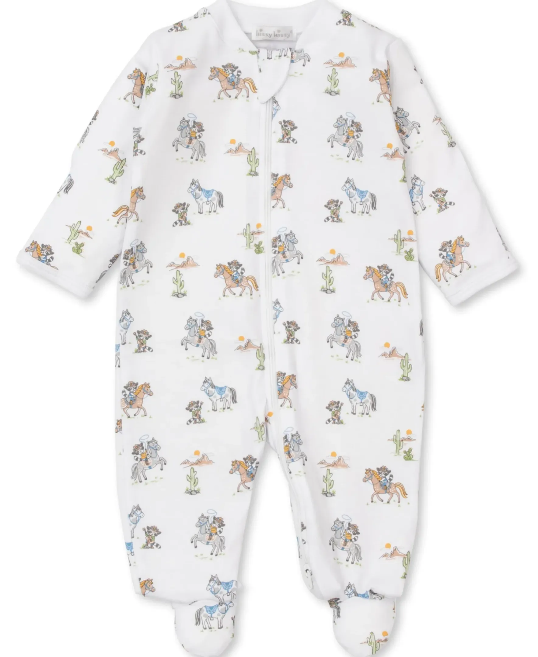 Kissy Kissy Cowpokes Roundup Zip Footie> Footies|Pajamas