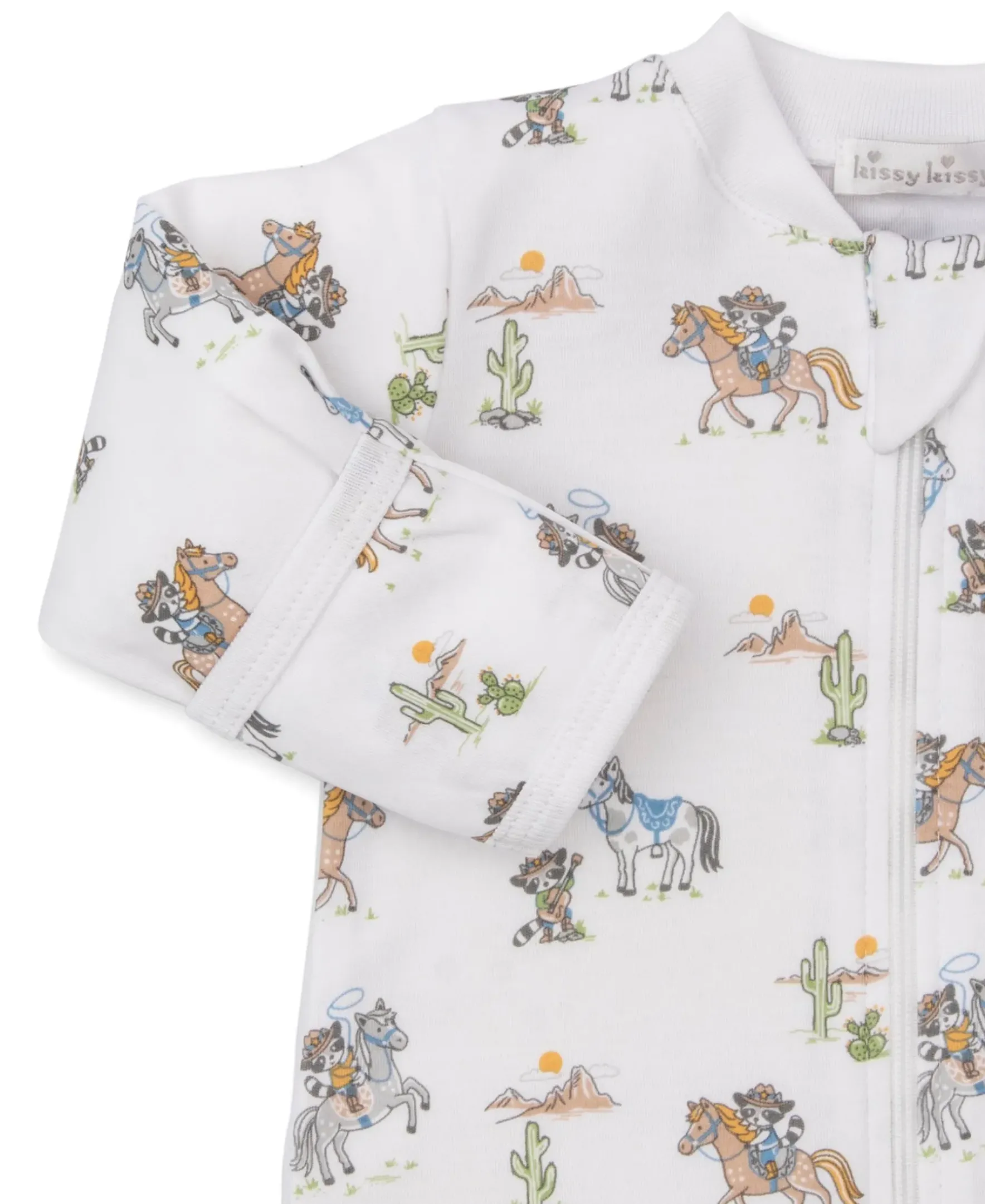Kissy Kissy Cowpokes Roundup Zip Footie> Footies|Pajamas