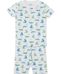 Kissy Kissy Cruising Crocodiles Toddler Short Pajama Set>Kids Pajamas|Pajamas