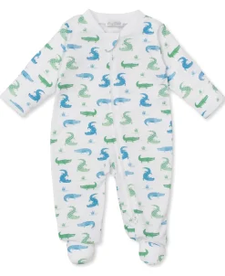 Kissy Kissy Cruising Crocodiles Zip Footie> Footies|Pajamas