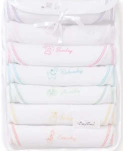 Kissy Kissy Days of the Week Girls Bib Set><noscript><img width=