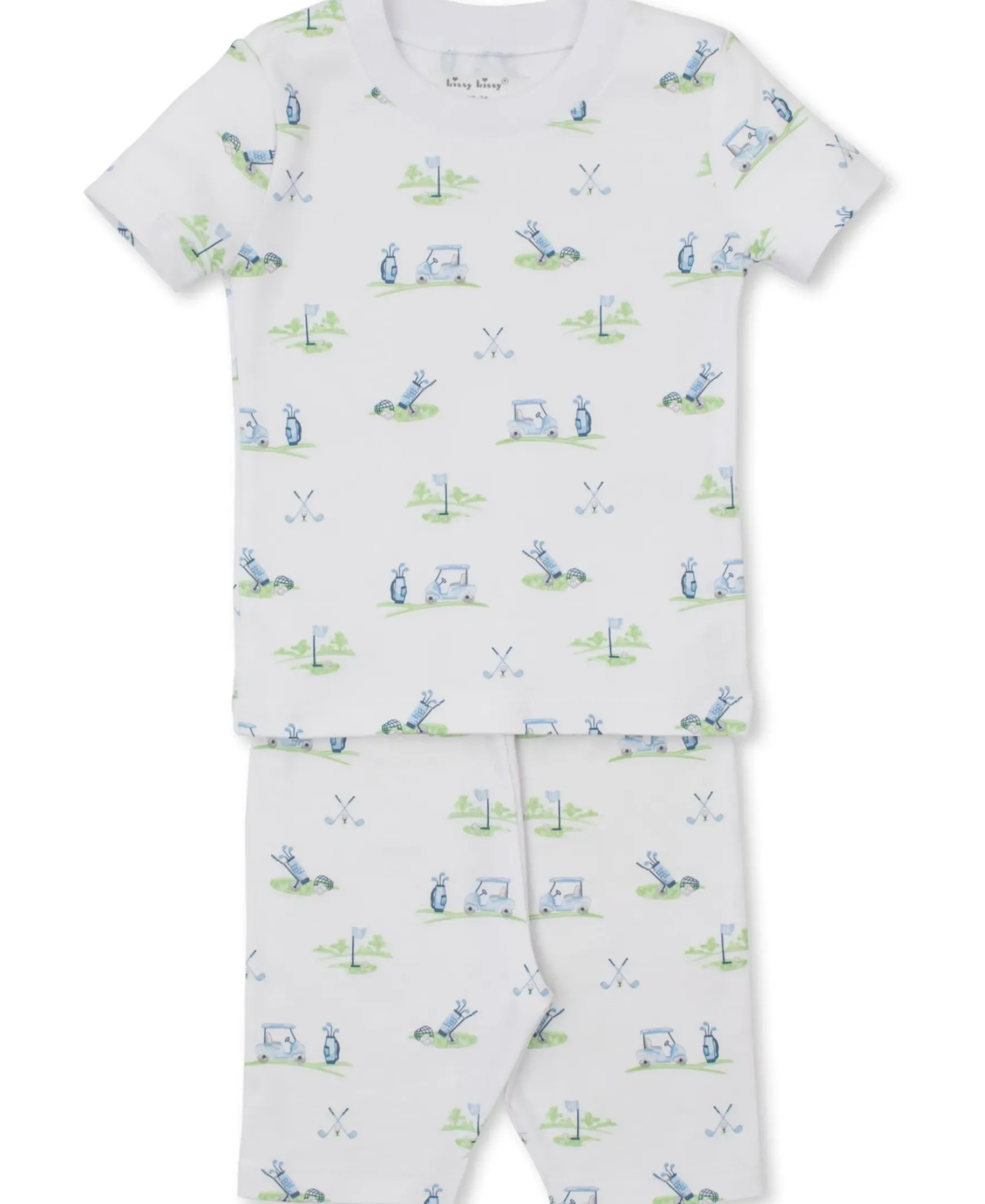 Kissy Kissy Fairway Foursome Blue Short Pajama Set> Pajamas