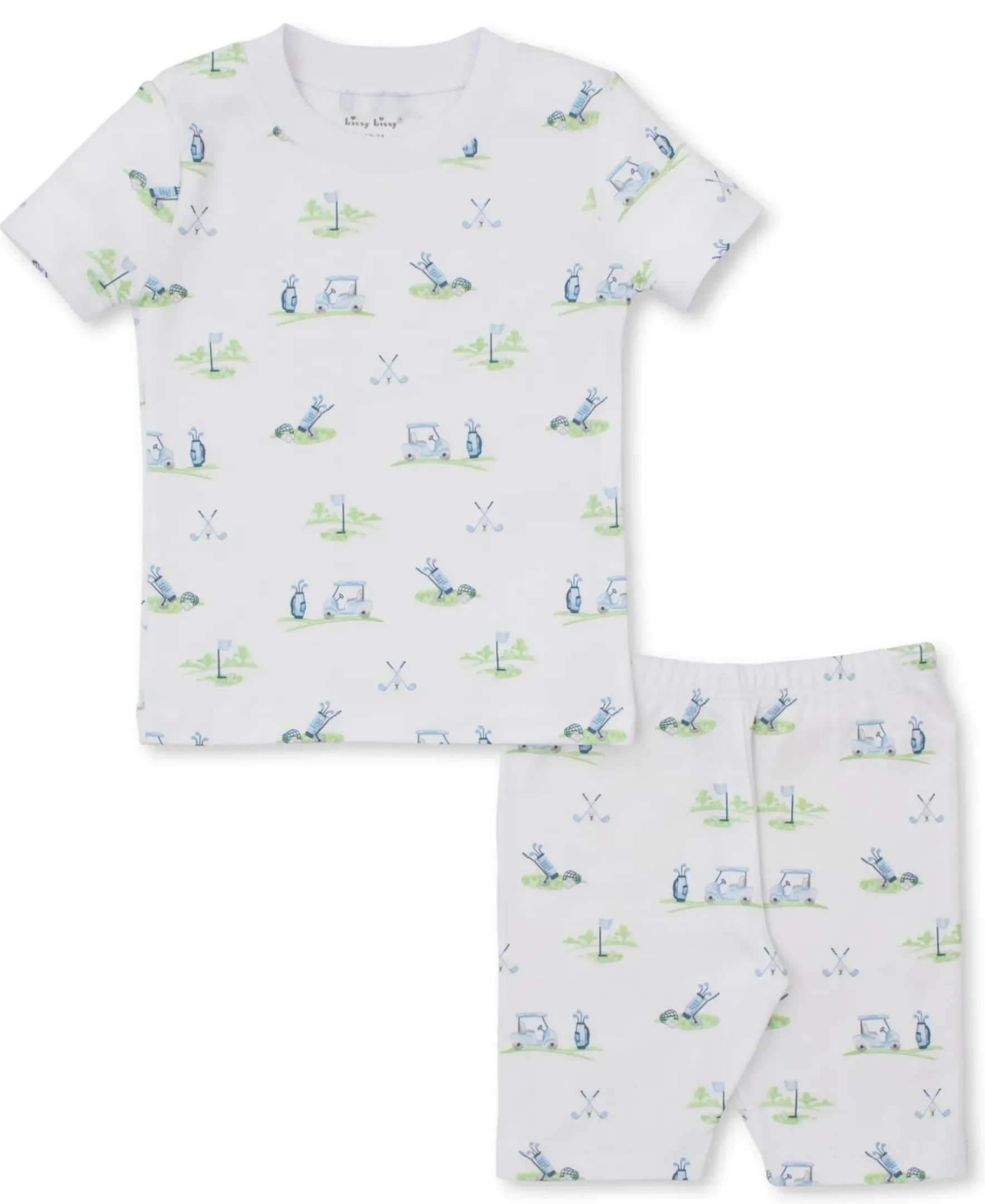 Kissy Kissy Fairway Foursome Blue Short Pajama Set> Pajamas