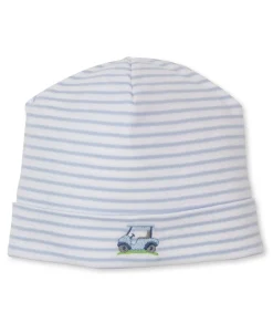 Kissy Kissy Fairway Foursome Blue Stripe Hat> Hats