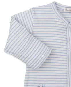 Kissy Kissy Fairway Foursome Blue Stripe Footie> Footies