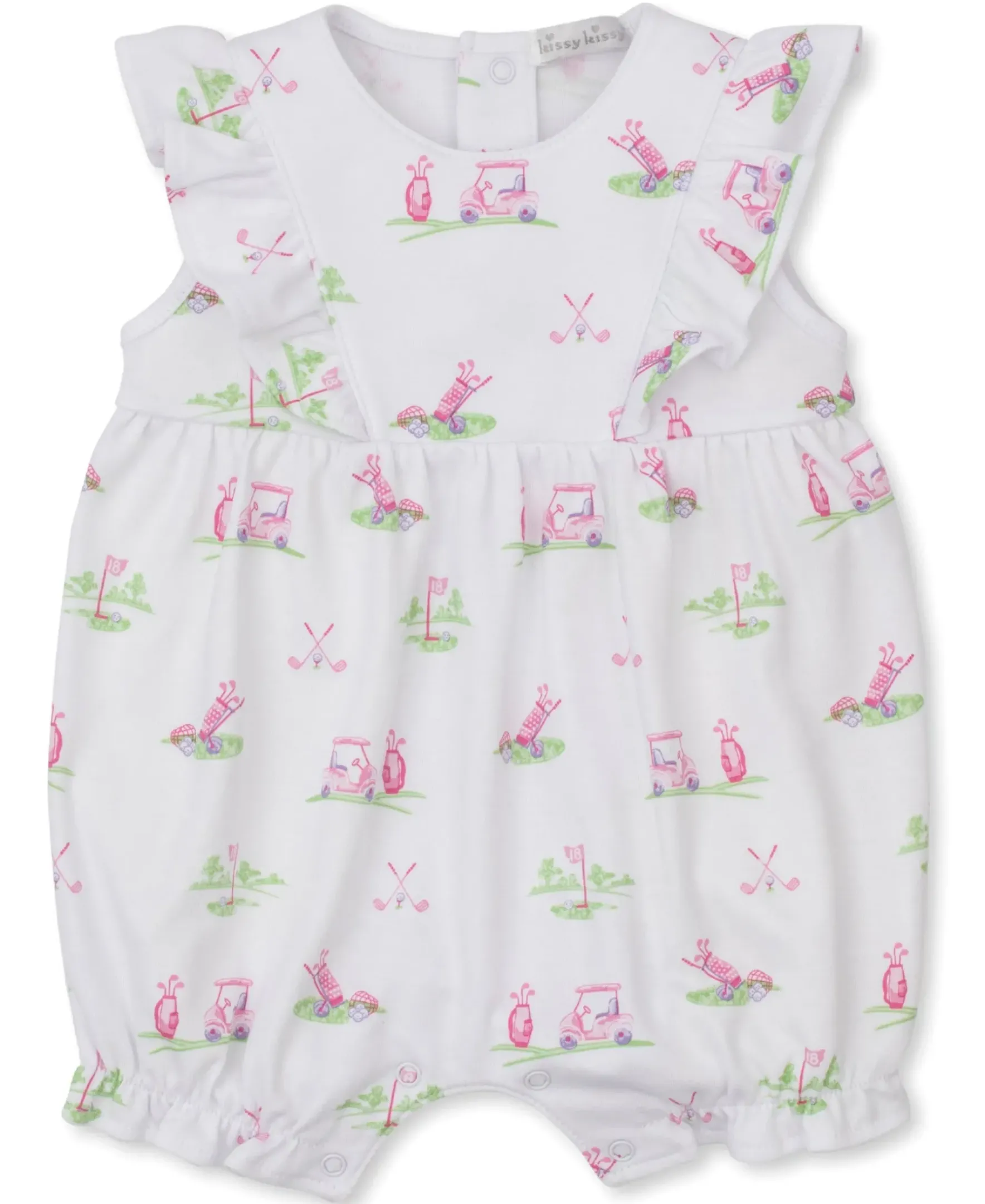 Kissy Kissy Fairway Foursome Pink Short Playsuit> Playsuits|Rompers