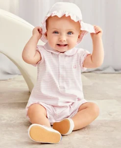 Kissy Kissy Fairway Foursome Stripe Floppy Hat> Hats