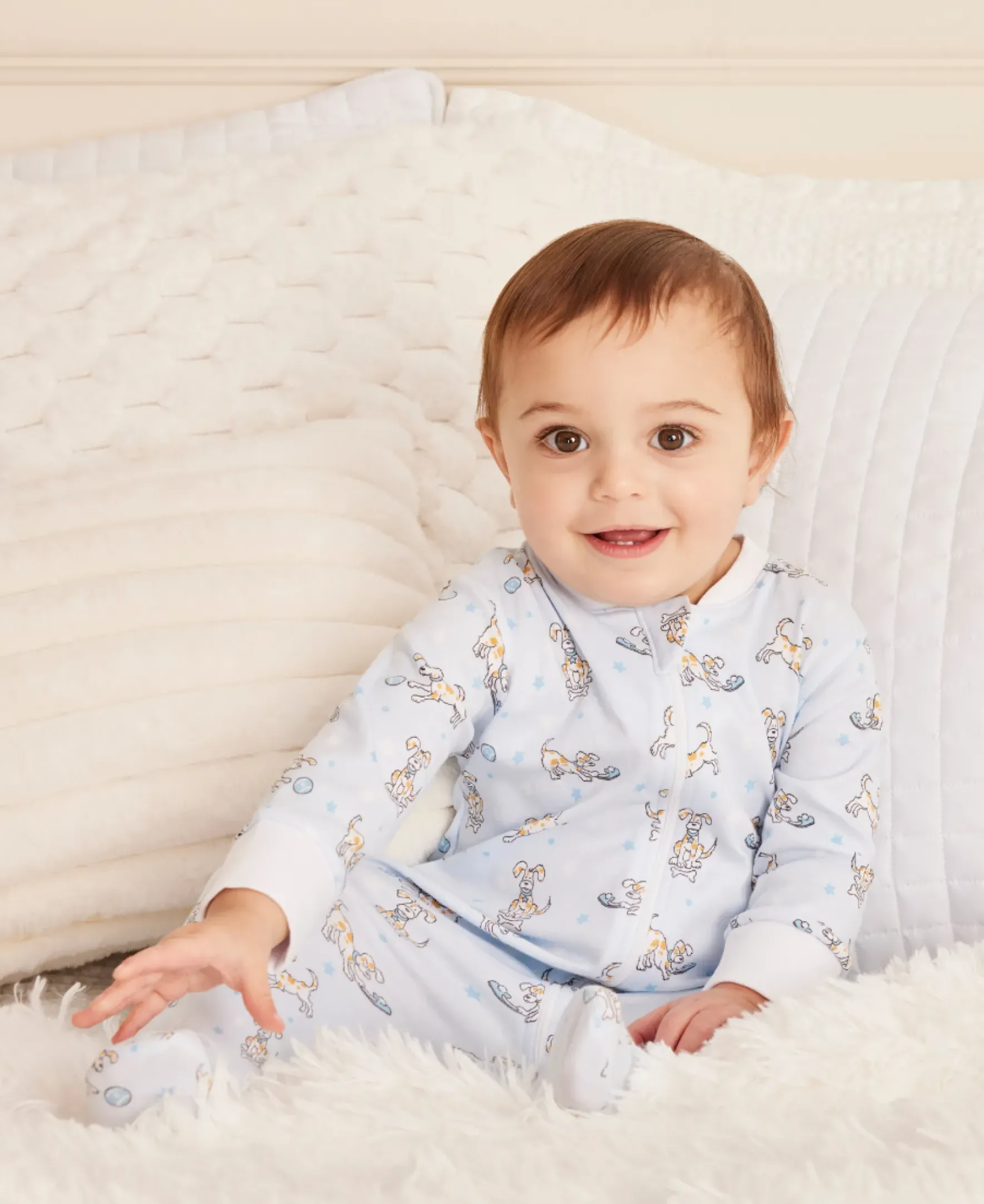 Kissy Kissy Fetch Zip Footie> Footies|Pajamas