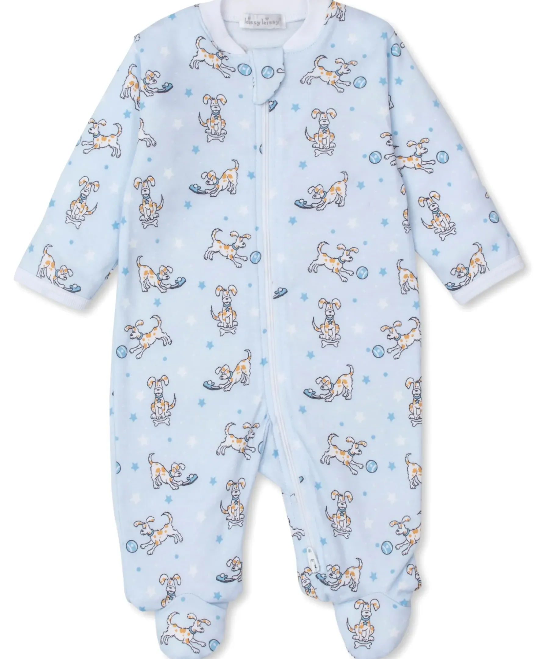 Kissy Kissy Fetch Zip Footie> Footies|Pajamas