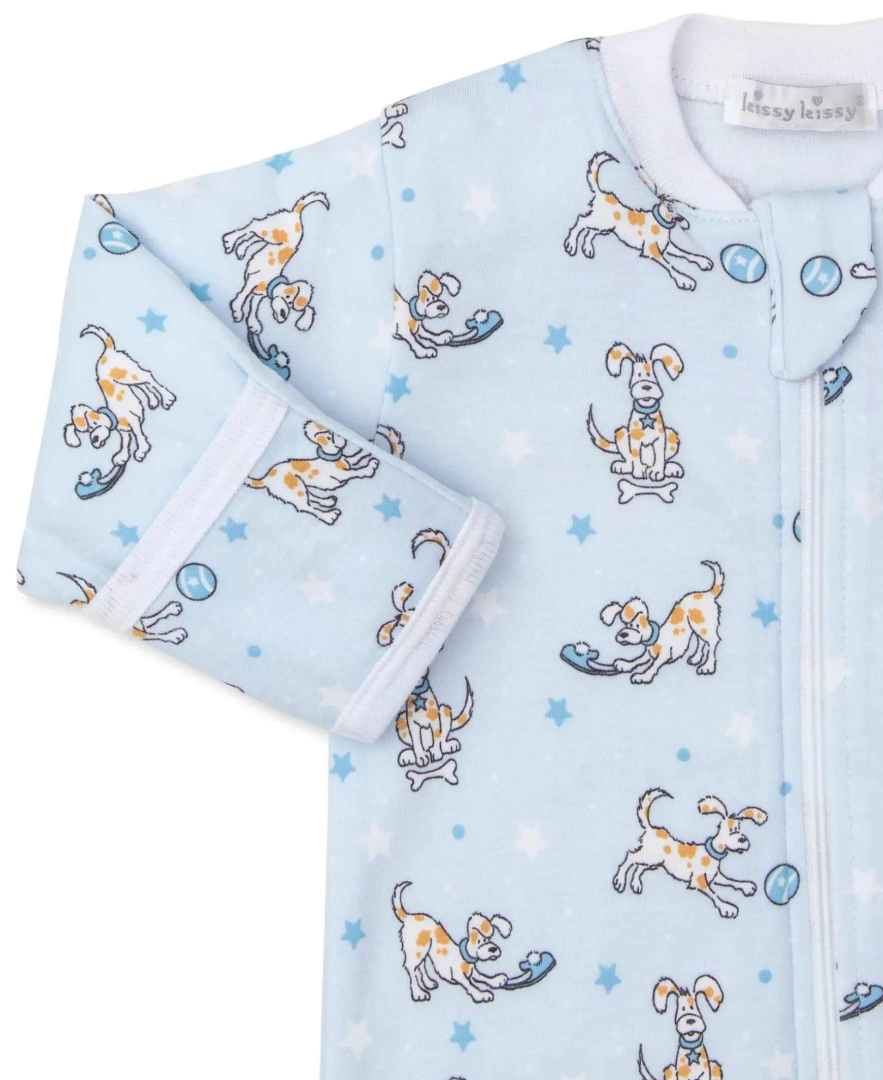 Kissy Kissy Fetch Zip Footie> Footies|Pajamas