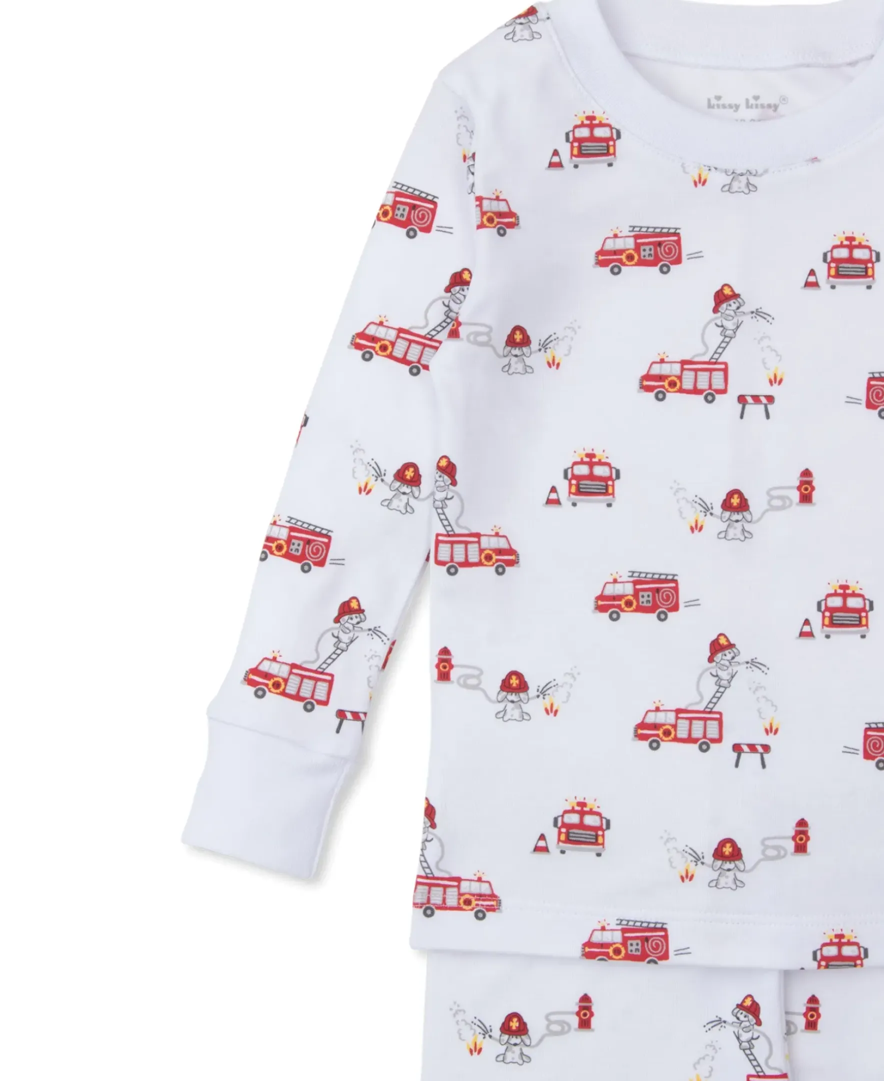 Kissy Kissy Firetruck Fun Kids Pajama Set>Kids Pajamas|Pajamas