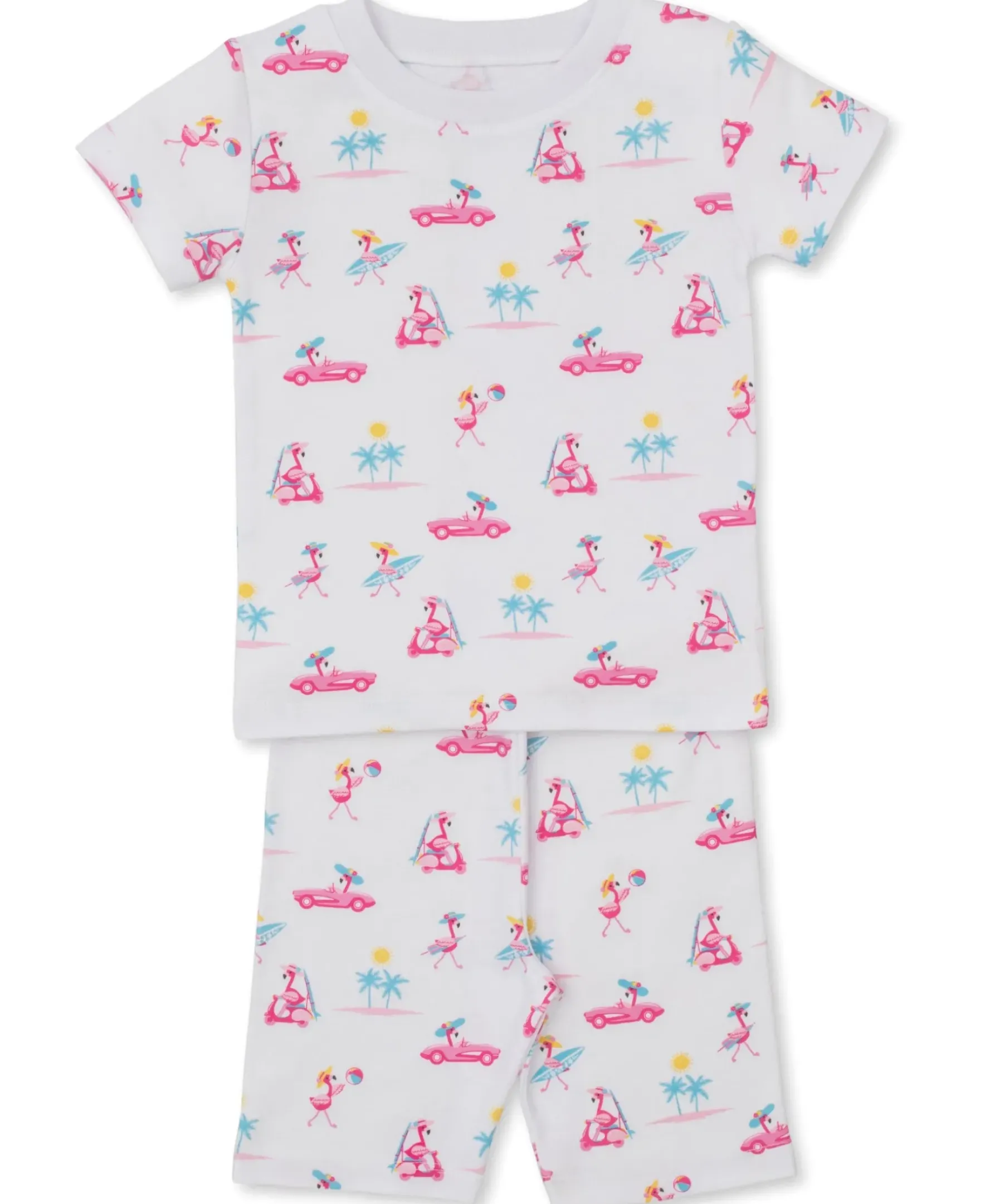 Kissy Kissy Flamingos Surfs Up Short Toddler Pajama Set>Kids Pajamas|Pajamas