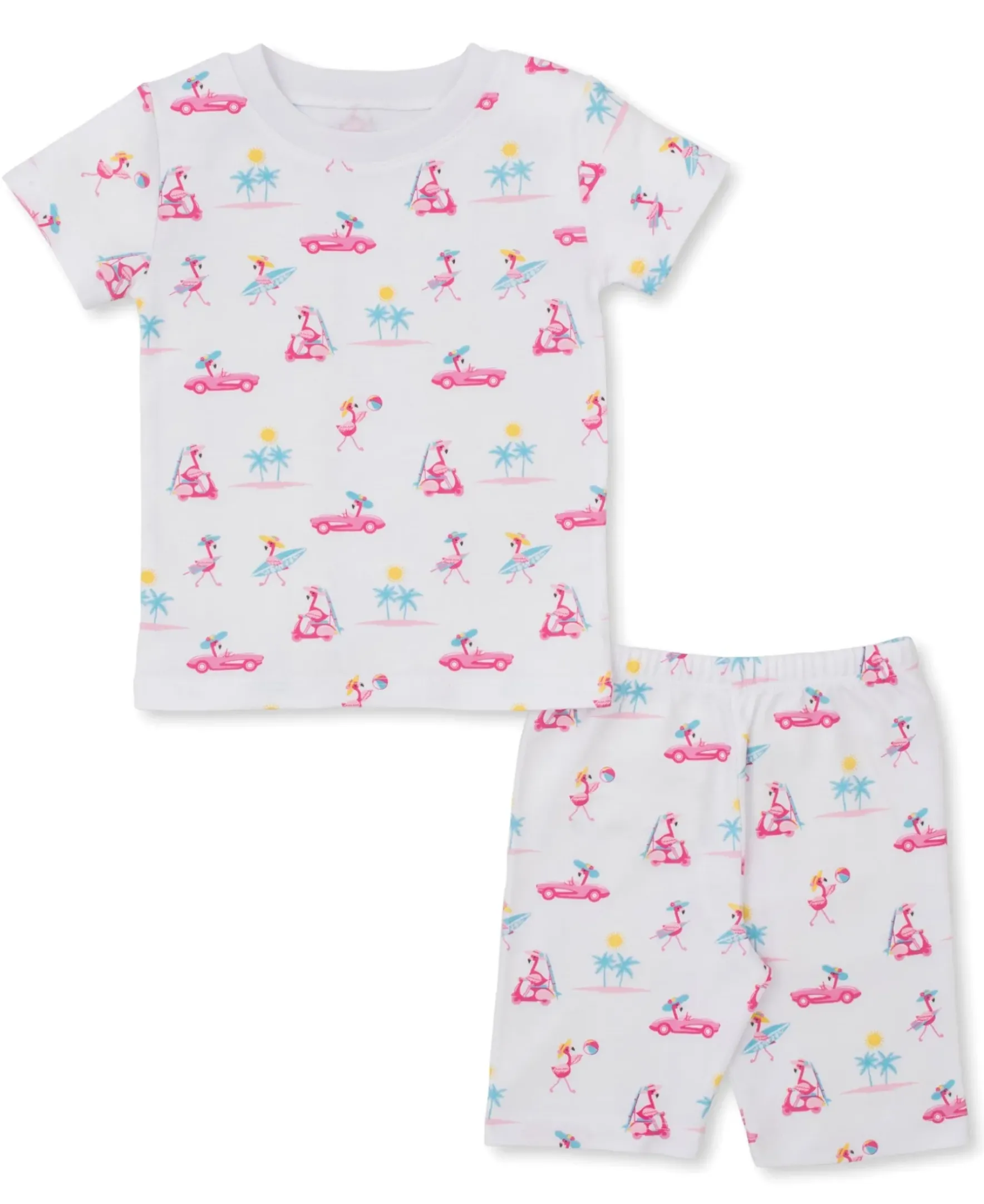 Kissy Kissy Flamingos Surfs Up Short Toddler Pajama Set>Kids Pajamas|Pajamas