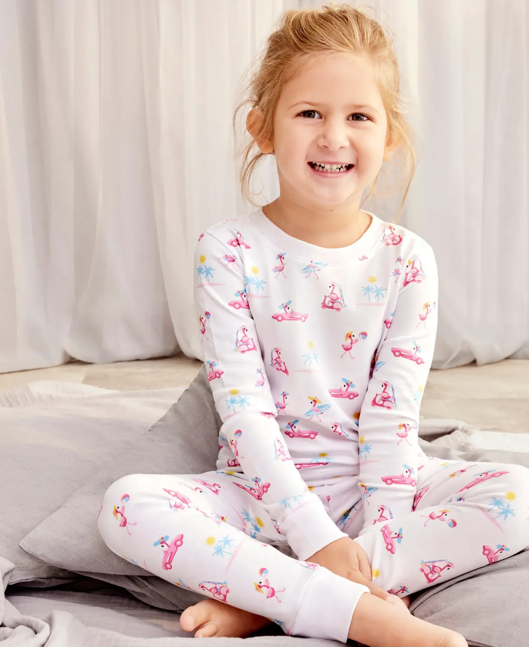 Kissy Kissy Flamingos Surfs Up Toddler Pajama Set>Kids Pajamas|Pajamas