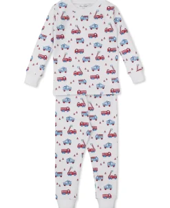 Kissy Kissy Flashing Firetrucks Toddler Pajama Set>Kids Pajamas|Pajamas