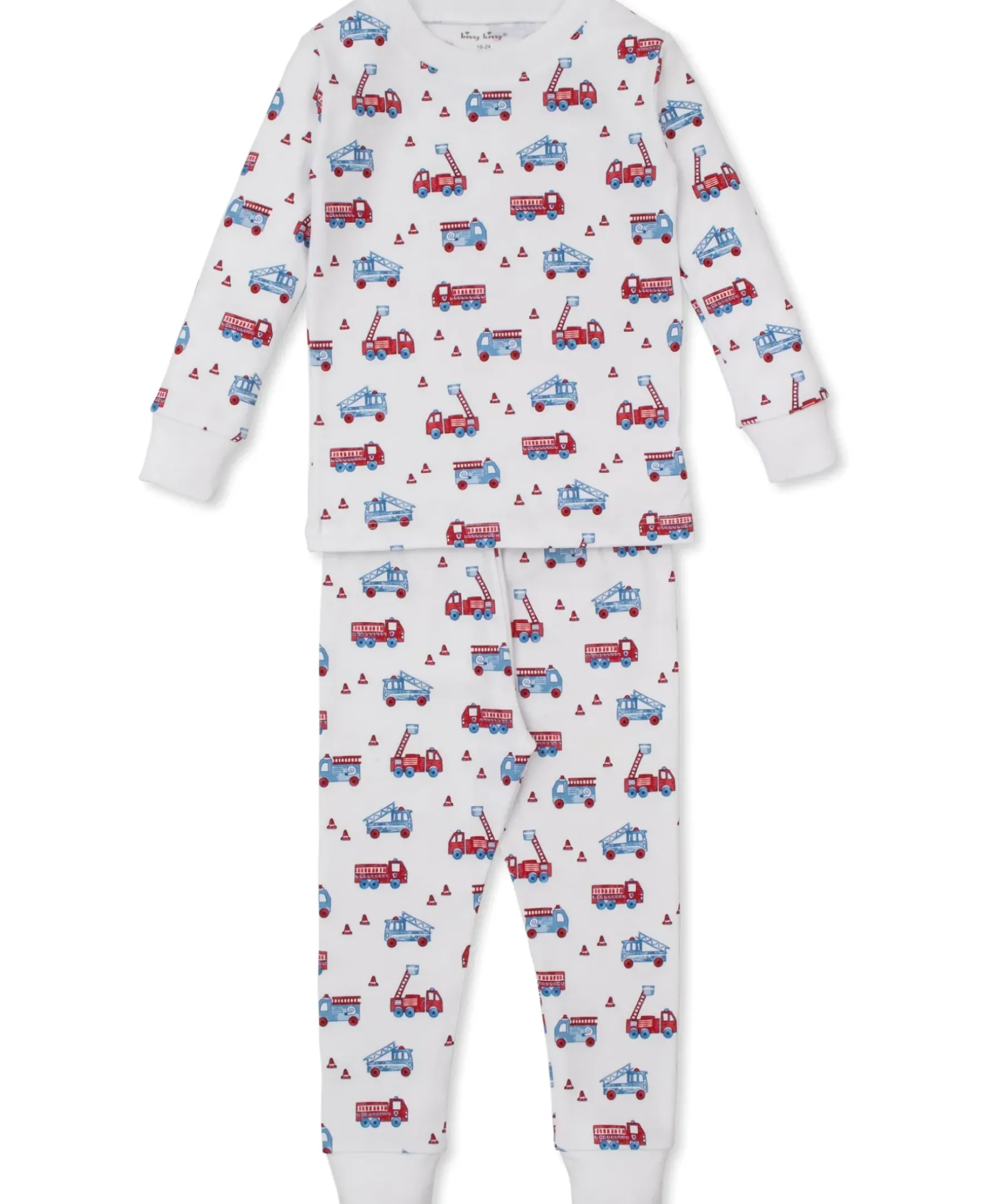 Kissy Kissy Flashing Firetrucks Toddler Pajama Set>Kids Pajamas|Pajamas
