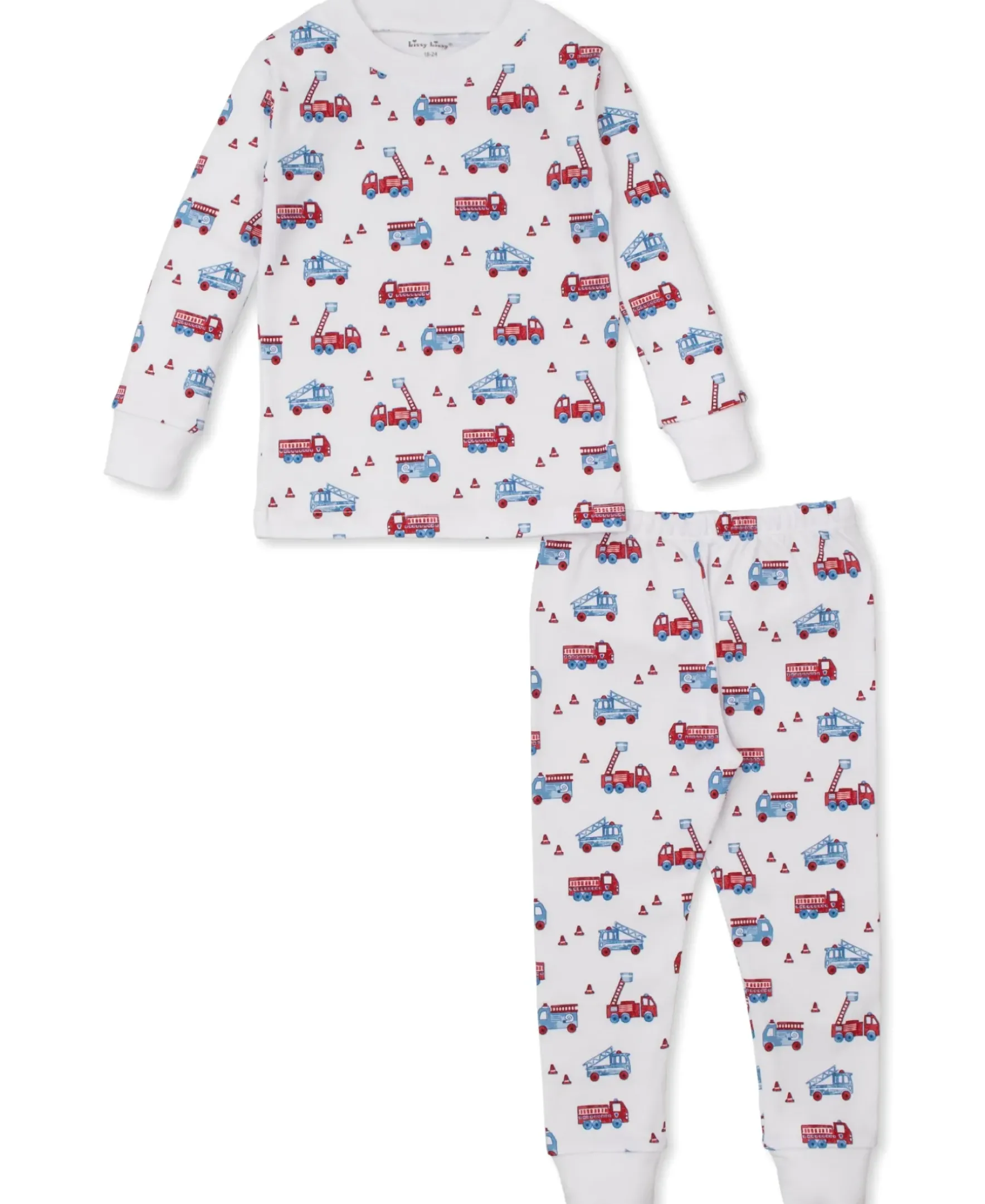Kissy Kissy Flashing Firetrucks Toddler Pajama Set>Kids Pajamas|Pajamas