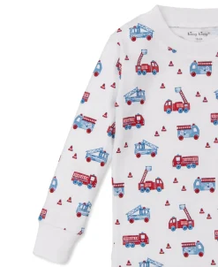 Kissy Kissy Flashing Firetrucks Toddler Pajama Set><noscript><img width=
