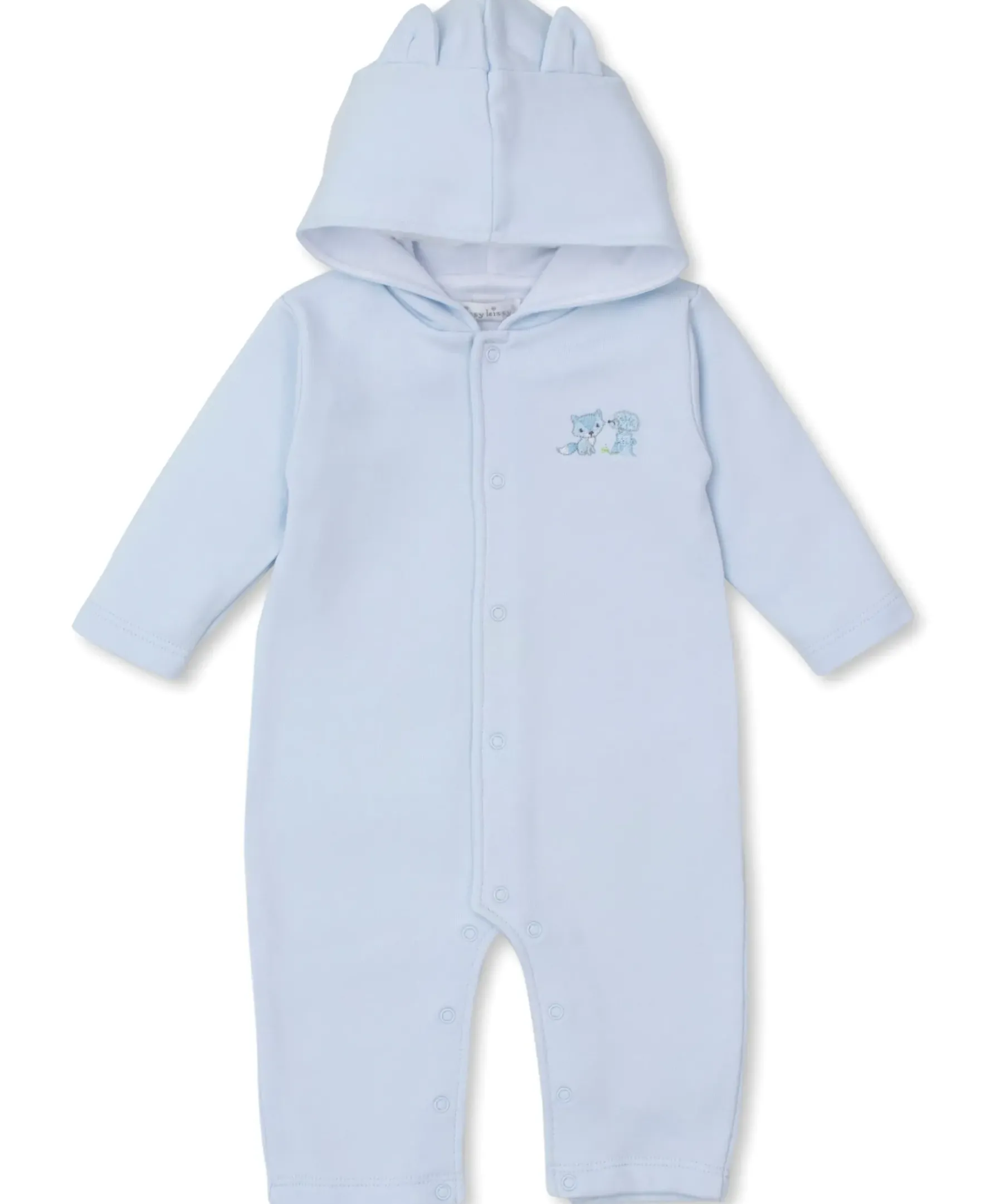 Kissy Kissy Forest Fun Blue Playsuit with Hood> Playsuits|Rompers